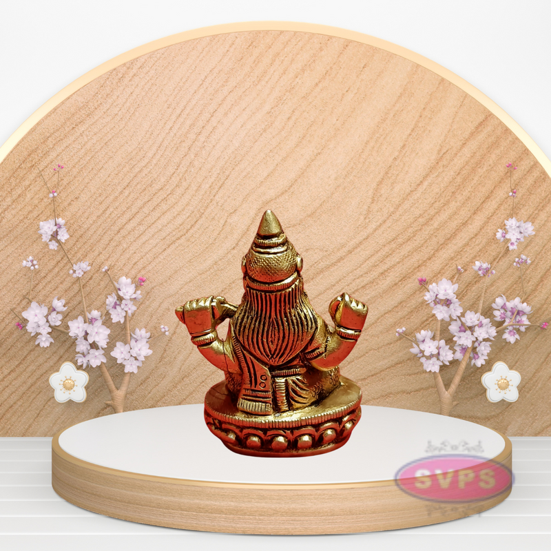 Goddess Saraswati Small Brass Idol For Knowledge, Music, Arts and Wisdom