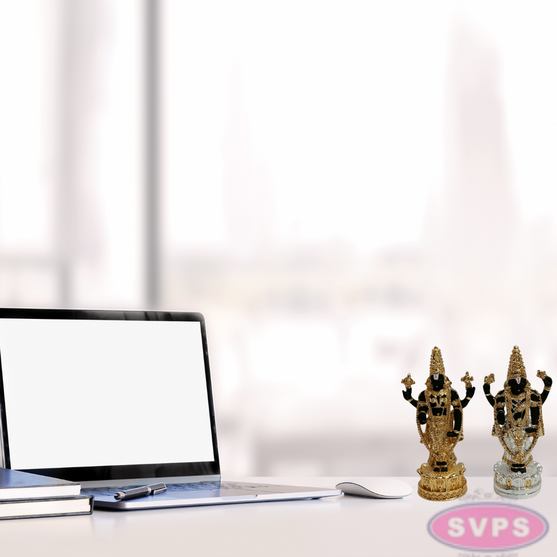 Gold  Silver Plated Balaji Statue For Home TempleCar DashBoardOffice Desk