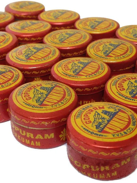 Gopuram Brand Kumkum Red Small Containers/ 20 Small box