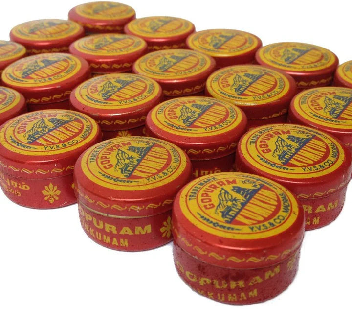Gopuram Brand Kumkum Red Small Containers/ 20 Small box