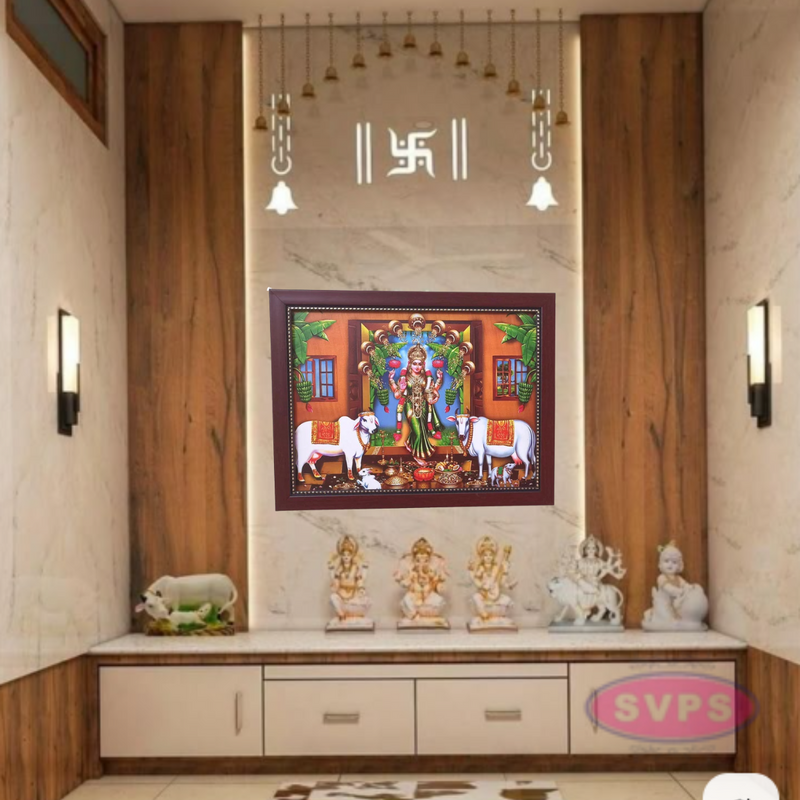 Gruha Lakshmi With Cow Photo Frame
