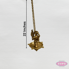 Brass Hanging Peacock & Annam Oil Lamp – Handmade Temple Diya