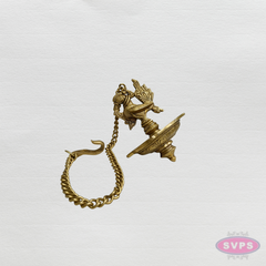 Brass Hanging Peacock & Annam Oil Lamp – Handmade Temple Diya