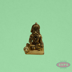 Brass Hanuman Idol – Seated Hanuman Statue