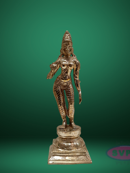 Handcrafted Panchaloha Parvathi/Sivakami Idol
