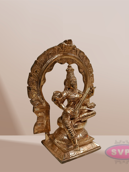 Handcrafted Panchaloha Saraswathi Idol