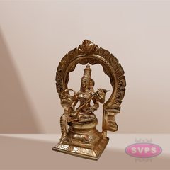 Handcrafted Panchaloha Saraswathi Idol