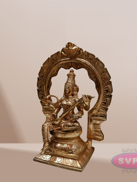 Handcrafted Panchaloha Saraswathi Idol