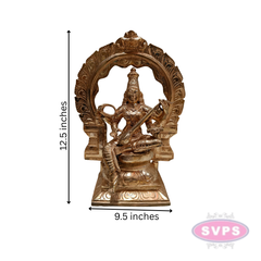 Handcrafted Panchaloha Saraswathi Idol