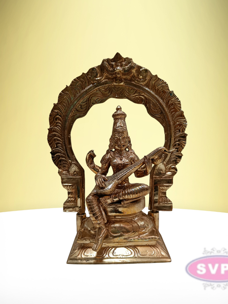 Handcrafted Panchaloham Saraswati Statue