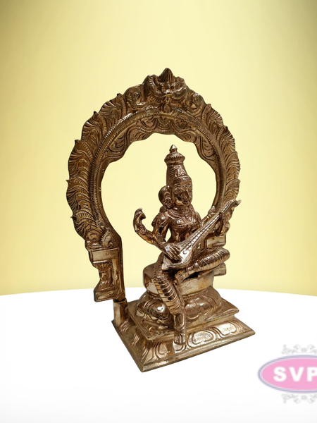 Handcrafted Panchaloham Saraswati Statue