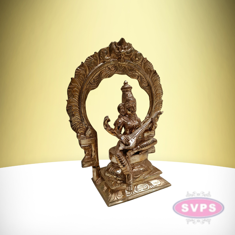 Handcrafted Panchaloham Saraswati Statue