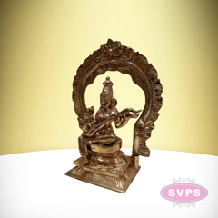 Handcrafted Panchaloham Saraswati Statue