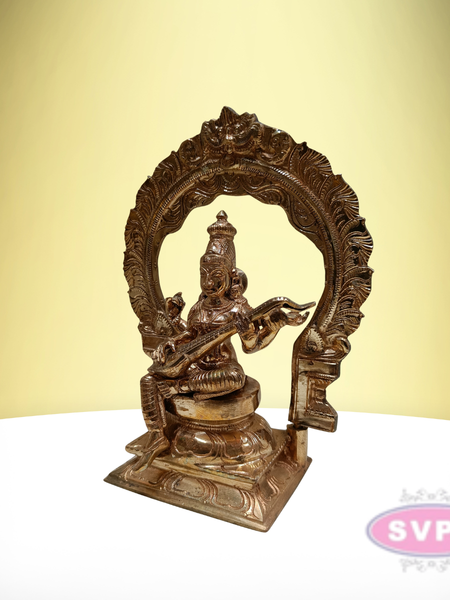 Handcrafted Panchaloham Saraswati Statue