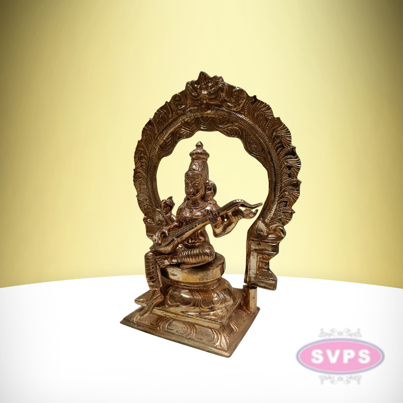 Handcrafted Panchaloham Saraswati Statue