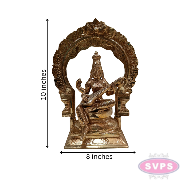 Handcrafted Panchaloham Saraswati Statue