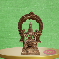 Handcrafted Panchaloha Rajarajeshwari Devi Murti With Arch