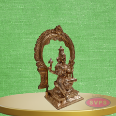 Handcrafted Panchaloha Rajarajeshwari Devi Murti With Arch