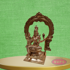Handcrafted Panchaloha Rajarajeshwari Devi Murti With Arch