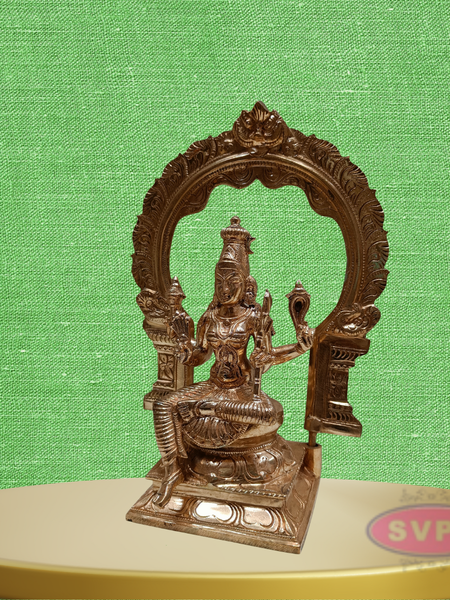 Handcrafted Panchaloha Rajarajeshwari Devi Murti With Arch