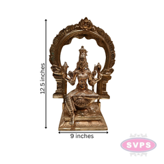 Handcrafted Panchaloha Rajarajeshwari Devi Murti With Arch
