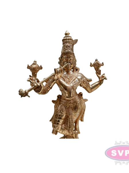 Handmade Panchaloham Lord Krishna Idol for Temple / 18 inches