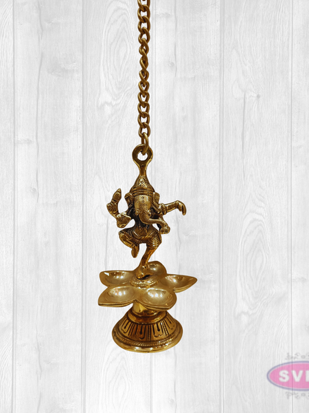 Brass Dancing Gaesha 5 Face Lamp