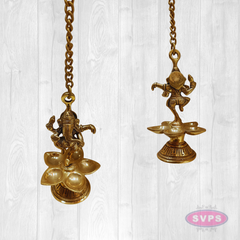 Brass Dancing Gaesha 5 Face Lamp