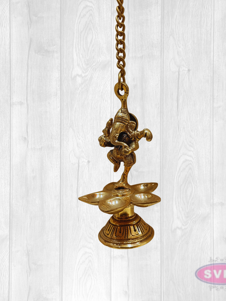 Brass Dancing Gaesha 5 Face Lamp