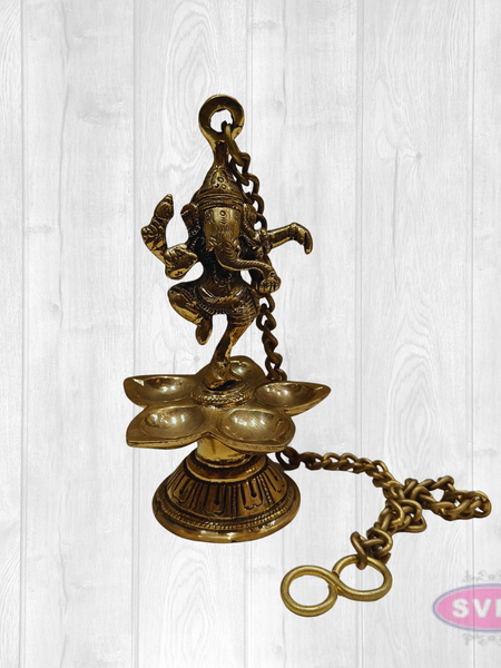 Brass Dancing Gaesha 5 Face Lamp