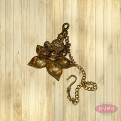 Brass Five Wicks Hanging Parrot Lamp
