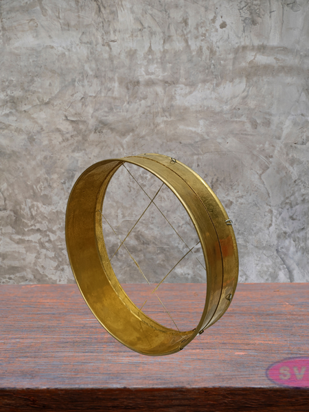 Traditional Brass Jalladai – 8” Fixed Mesh Flour Sieve