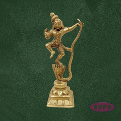 Handcrafted Brass Krishna Kalinga Narthana Idol – Dancing Lord Krishna on Kaliya, Pooja & Decor Statue