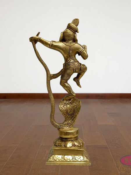 Brass Dancing Kalinga Krishna Statue – Traditional Pooja Idol