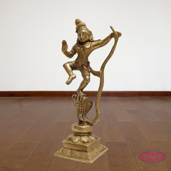 Brass Dancing Kalinga Krishna Statue – Traditional Pooja Idol