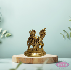 Brass Kamadhenu Idol – Sacred Hindu Cow Goddess Statue