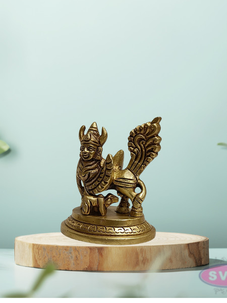 Brass Kamadhenu Idol – Sacred Hindu Cow Goddess Statue