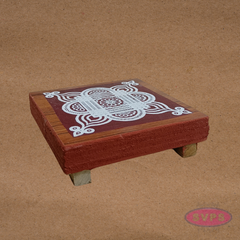 Auspicious Wooden Manai / Chowki for Pooja & Idol Placement