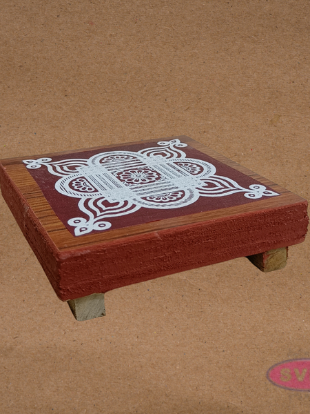 Auspicious Wooden Manai / Chowki for Pooja & Idol Placement
