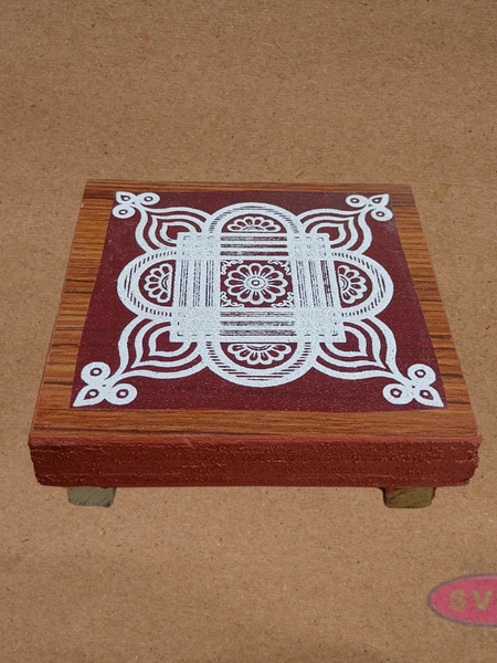 Auspicious Wooden Manai / Chowki for Pooja & Idol Placement