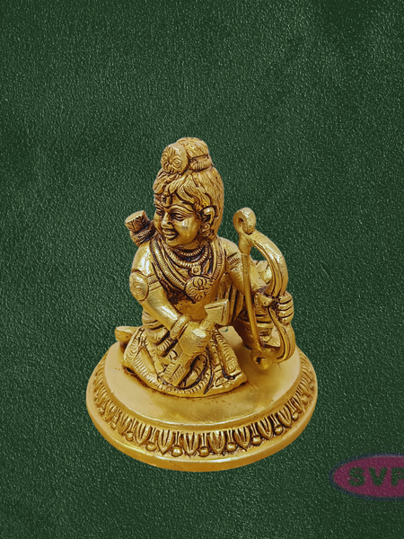 Handcrafted Brass Bala Rama Idol with Bow (Dhanush) – Child Lord Rama Vigraham for Home Pooja & Spiritual Decor