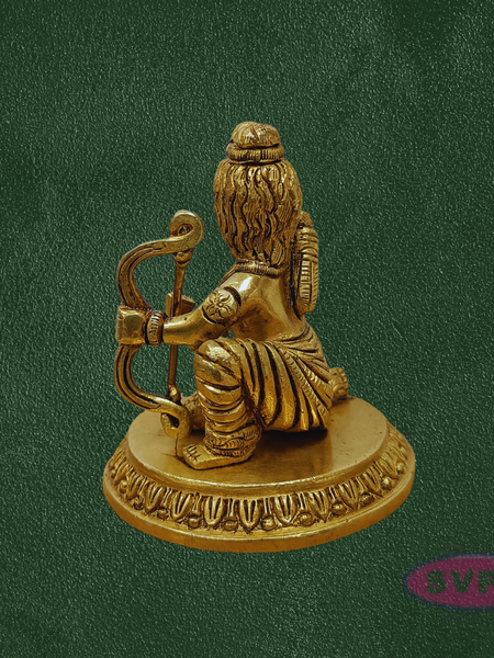 Handcrafted Brass Bala Rama Idol with Bow (Dhanush) – Child Lord Rama Vigraham for Home Pooja & Spiritual Decor