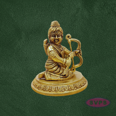 Handcrafted Brass Bala Rama Idol with Bow (Dhanush) – Child Lord Rama Vigraham for Home Pooja & Spiritual Decor