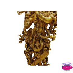 Decorative Brass Krishna Bhagavan Statue 2.5 Feet – Divine Living Room Accent