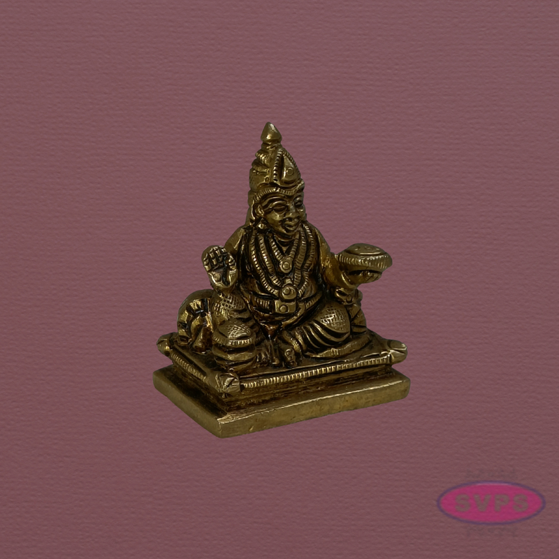 Antique Finish Brass Kubera Idol – God of Wealth