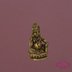 Handcrafted Brass Lord Kubera Idol for Prosperity