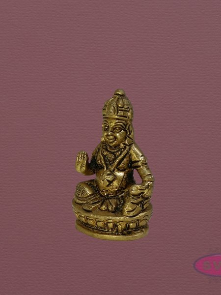 Handcrafted Brass Lord Kubera Idol for Prosperity