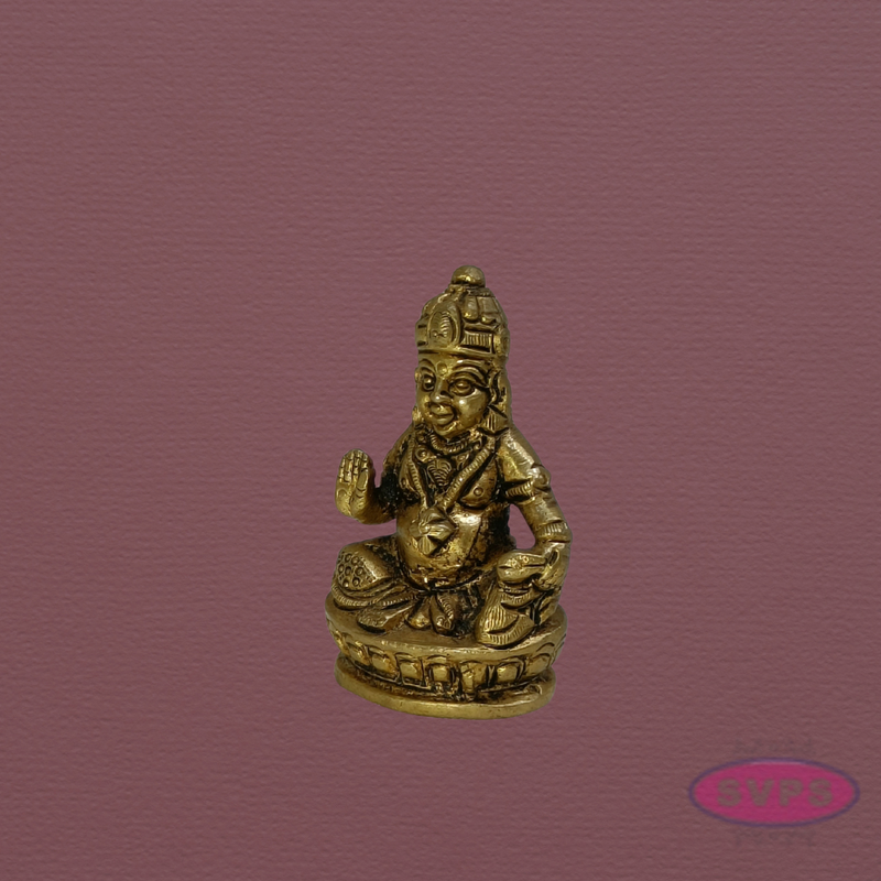 Handcrafted Brass Lord Kubera Idol for Prosperity