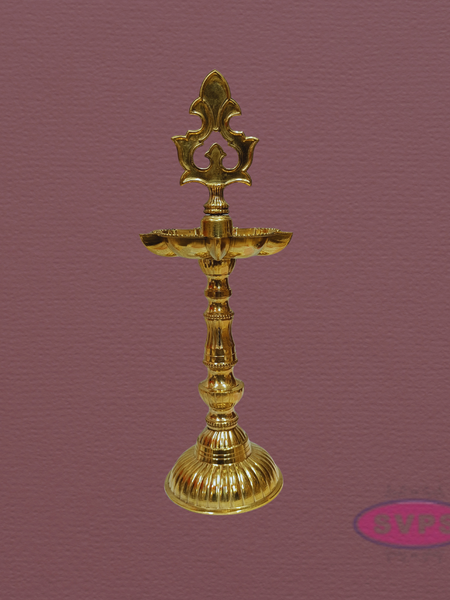 Brass Kuthu Vilakku – 10 Inch Standing Oil Lamp
