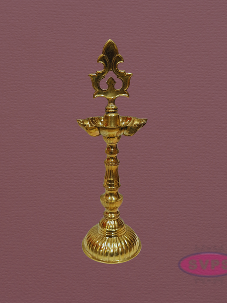 Brass Kuthu Vilakku – 10 Inch Standing Oil Lamp